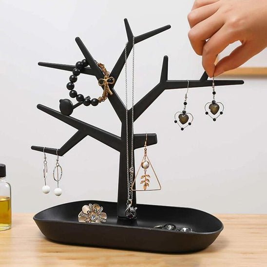 boite bijoux arbre noir avec bijoux
