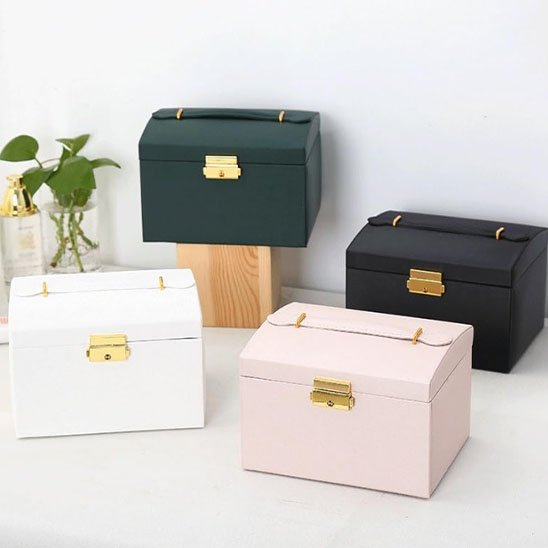 boite a bijoux elegance vert blanc noir rose