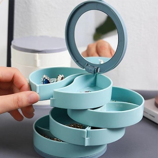 boite a bijoux fille bijoucase bleu avec bijoux