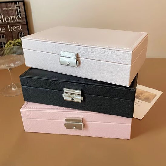 boite a bijoux luxebox blanc noir rose