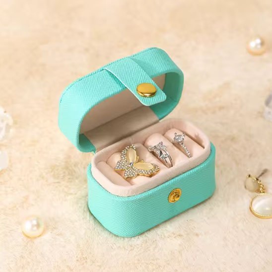 boite a bijoux velours menthe