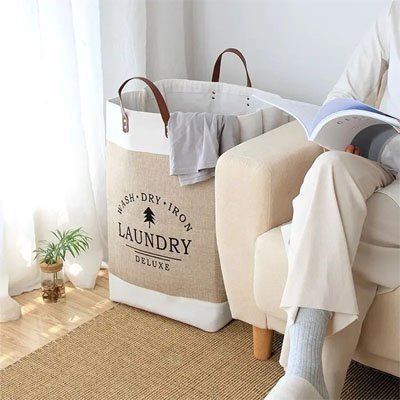 panier a linge chic avec linge