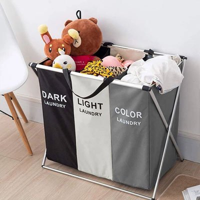 panier a linge natureline avec linges