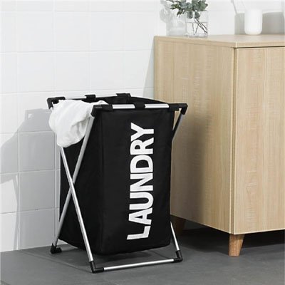 panier a linge natureline noir