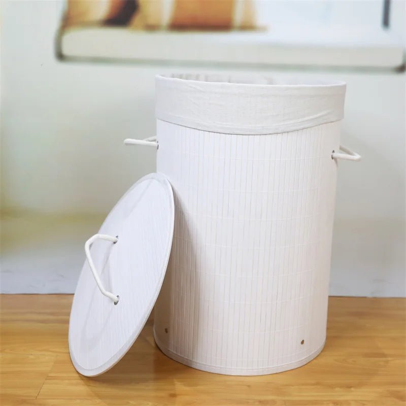 Panier de Rangement - BambooLaundryBasket™ - Blanc - Rangement Éclair
