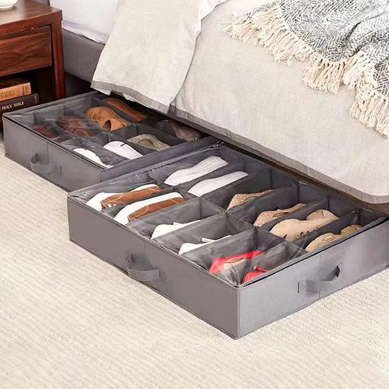 rangement chaussures sous lit avec vingt quatre paires