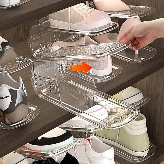 rangement chaussures transparent vide