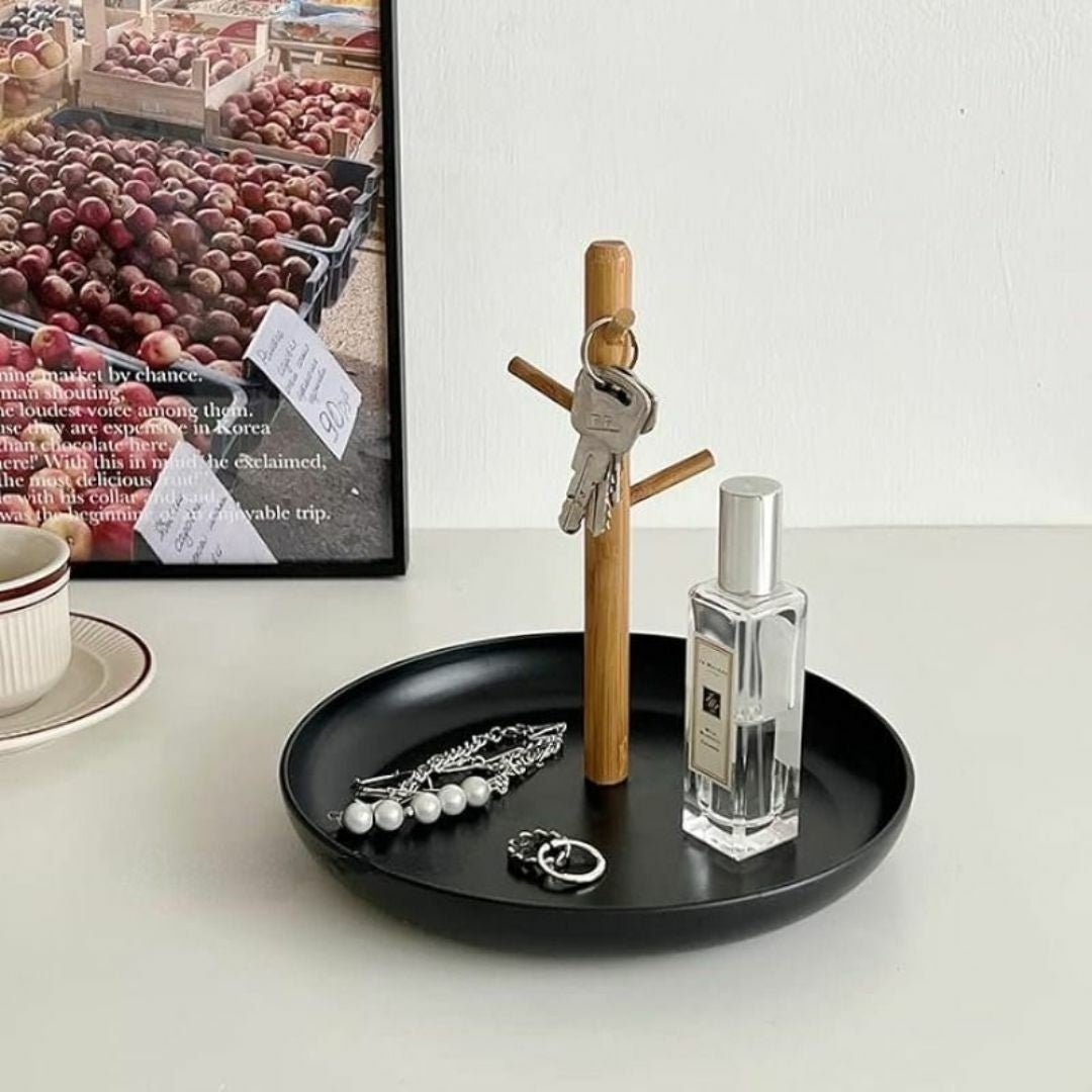 Rangement Clé - BranchRoundTray™ - Noir - Rangement Éclair