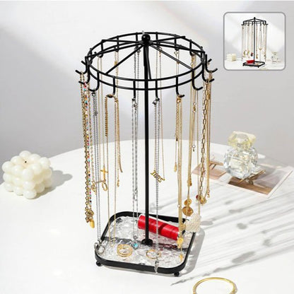 boite bijoux elegantjewel noir avec quelques colliers