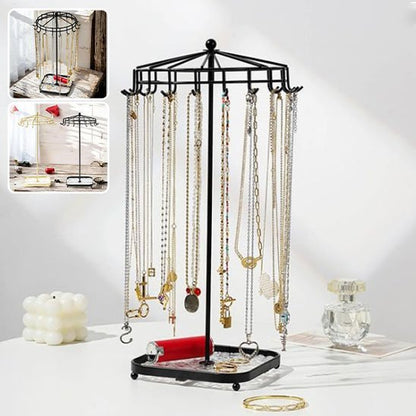 boite bijoux elegantjewel noir avec plusieurs collier