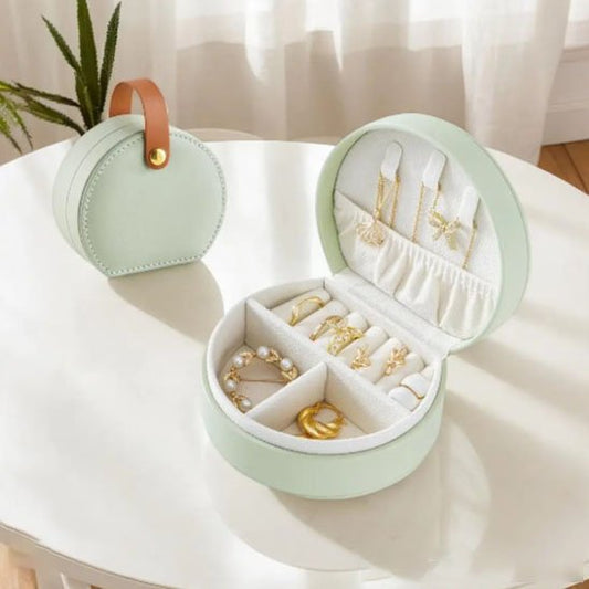 boite bijoux pastel elegance vert avec collier