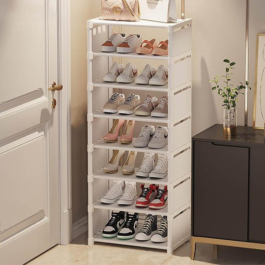 etagere chaussure blanc huit couches avec chaussures