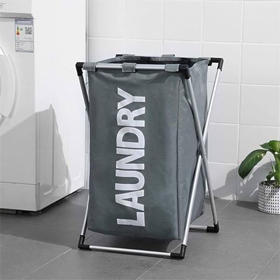 panier a linge natureline gris vide
