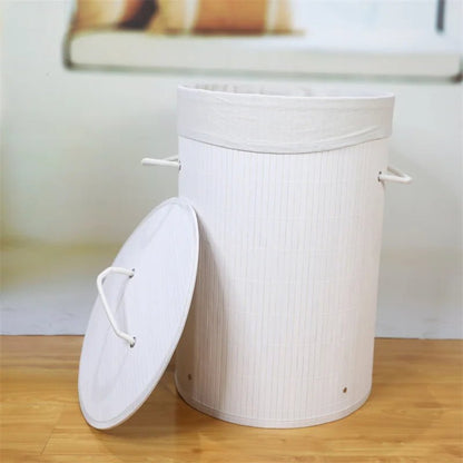 Panier de Rangement - BambooLaundryBasket™ - Blanc - Rangement Éclair