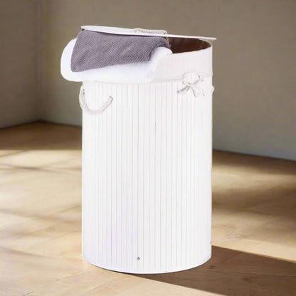 Panier de Rangement - BambooLaundryBasket™ - Blanc - Rangement Éclair