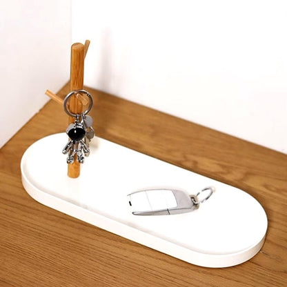 Rangement Clé - BranchOvalTray™ - Blanc - Rangement Éclair