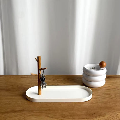 Rangement Clé - BranchOvalTray™ - Blanc - Rangement Éclair