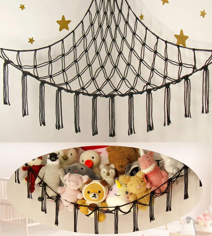 Rangement de Peluche - StorageHammock™ - Noir - Rangement Éclair